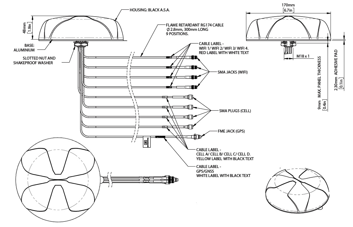 Technische Zeichnung der LGMM4-7-38-24-58