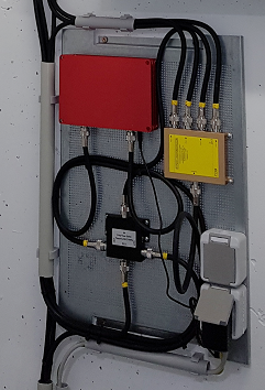 Das Repeatersignal mit Wilkinsonsplitter im Haus verteilen.