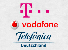 Logos: Telekom, Vodafone & Telefónica