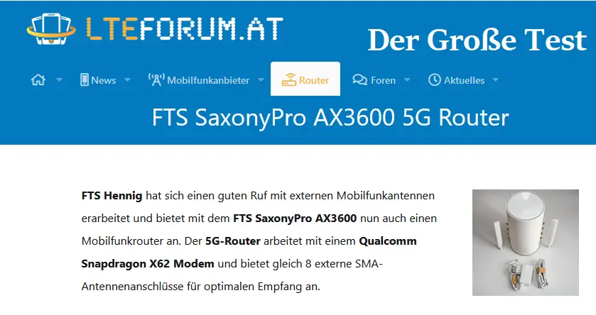 Der Große SaxonyPro AX3600 5G Router Test