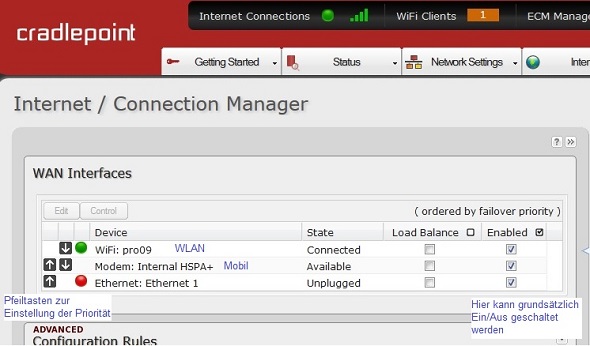 IBR600 Connectionmanager