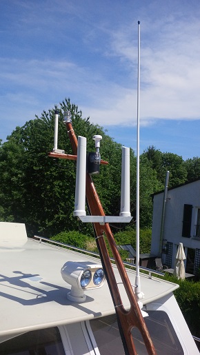 WLAN Antennen auf einer Yacht