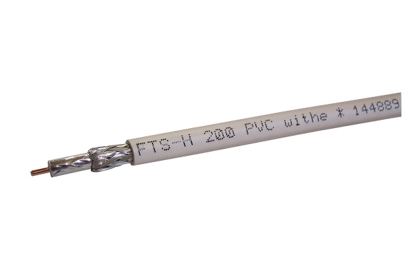 Coaxial Cable FTS-H 200PVC white 50 Ohm