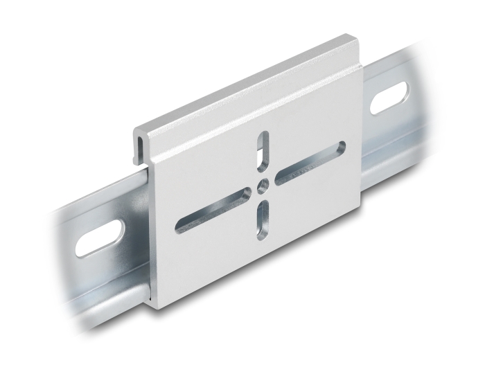 Delock Aluminium Montageclip für Hutschiene 70,0 x 47,8 mm silber #1 