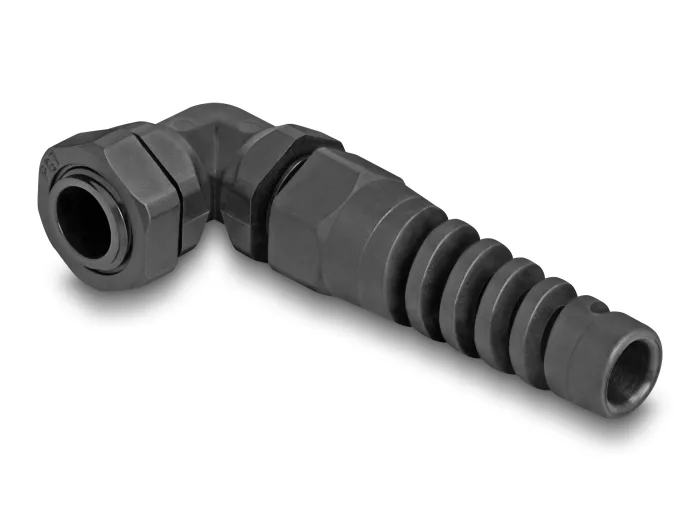 Delock Kabelverschraubung mit Zugentlastung 90° gewinkelt PG7 schwarz #1 