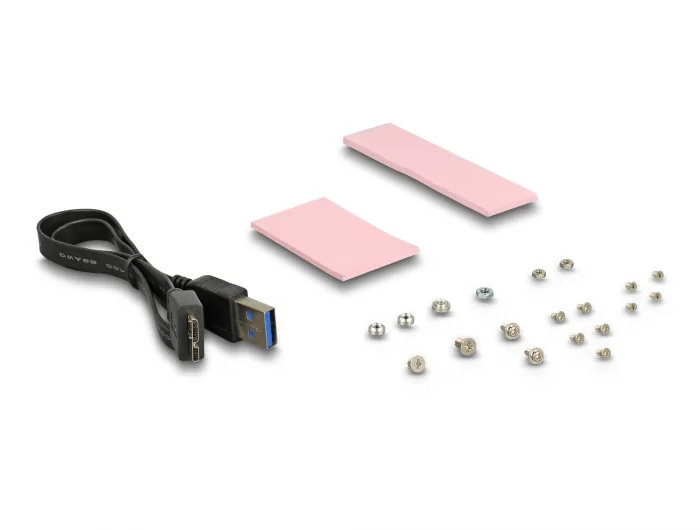Delock 2.5″ Konverter USB 10 Gbps Micro-B Buchse zu M.2 / mSATA mit Gehäuse #6 