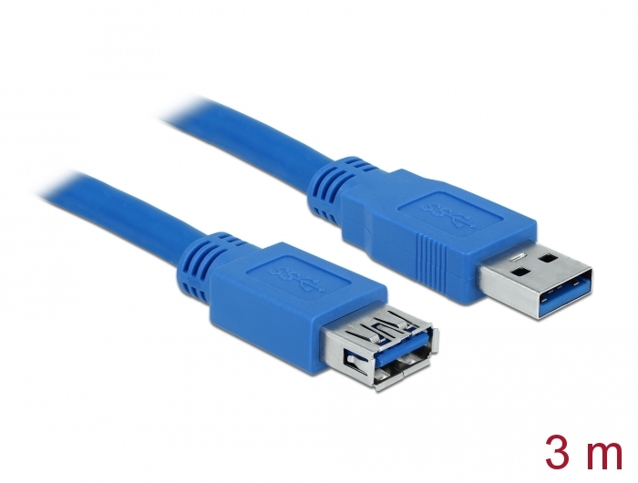 Delock Verlängerungskabel USB 3.0 Typ-A Stecker > USB 3.0 Typ-A Buchse 3 m blau