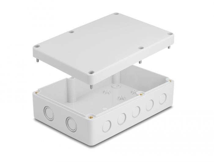 Delock Installationsgehäuse mit Kabeleinführungen 180 x 125 x 57 mm grau #3 