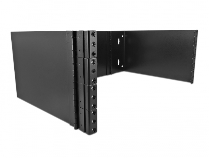 Delock 19″ Wandhalterung 4 HE faltbar schwarz #1 