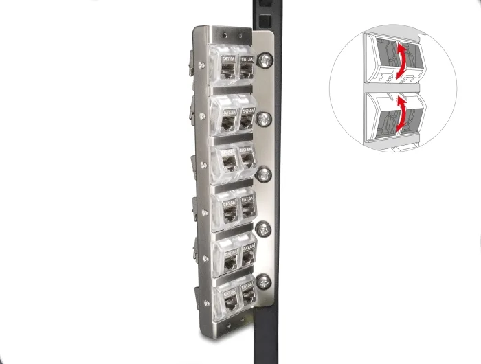 Delock Keystone Halterung 12 Port neigbar für 10″ oder 19″ Rack und Wandmontage #1 