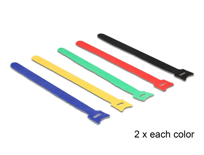 Delock Klett-Kabelbinder farbig L 240 x B 12 mm 10 Stück #1 