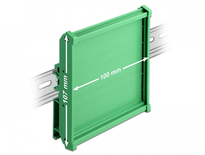 Delock Platinenhalterung (107 mm) für Hutschiene 10 cm lang #1 