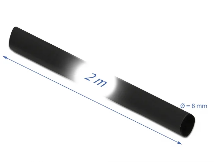Delock Schrumpfschlauch 2 m x 8 mm schwarz #3 