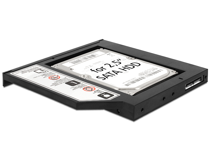 Delock Slim SATA 5.25″ Einbaurahmen (13 mm) für 1 x 2.5″ SATA HDD bis 9,5 mm #5 