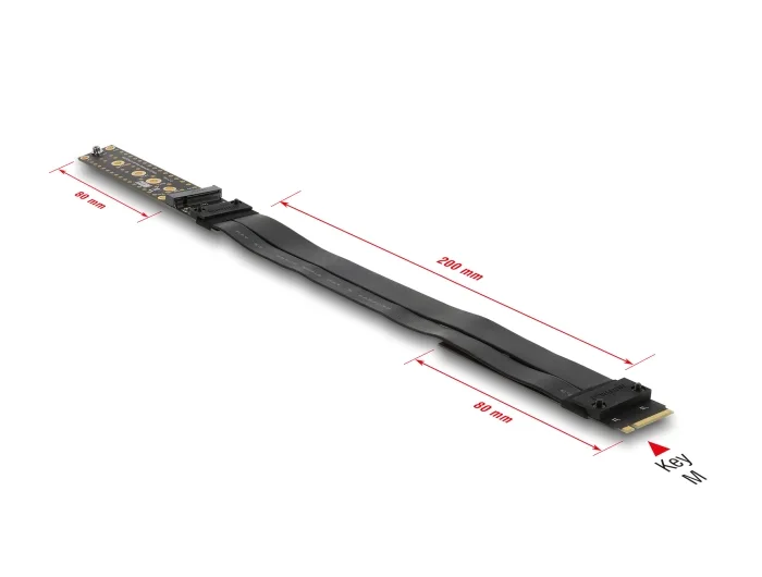 Delock Riser Karte M.2 Key M Verlängerung NVMe mit 20 cm Kabel #1 