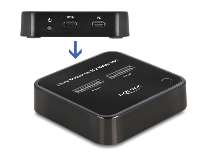 Delock M.2 Dockingstation für 2 x M.2 NVMe PCIe SSD mit Klon Funktion #4 