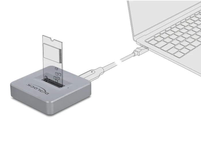 Delock M.2 Dockingstation für M.2 NVMe PCIe SSD mit USB Type-C™ Buchse #2 