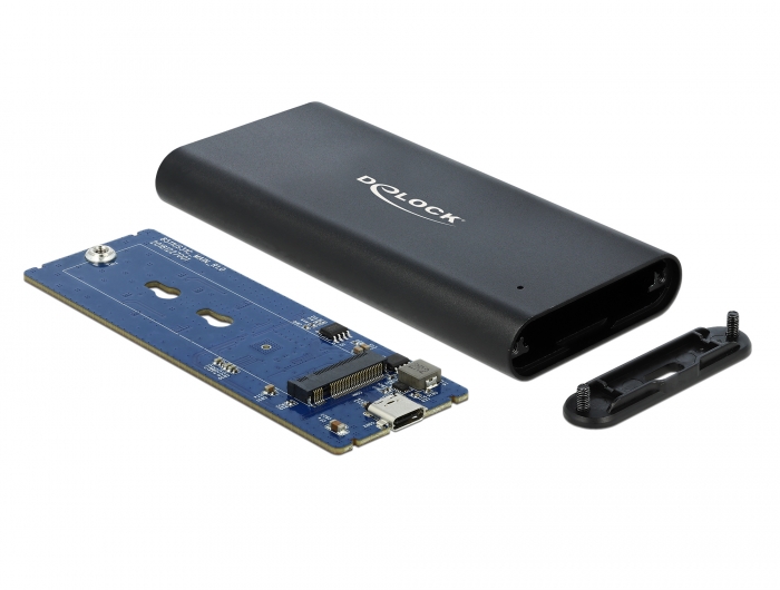 Delock Externes Gehäuse für M.2 NVMe PCIe SSD mit SuperSpeed USB 10 Gbps (USB 3.1 Gen 2) USB Type-C™ Buchse #5 