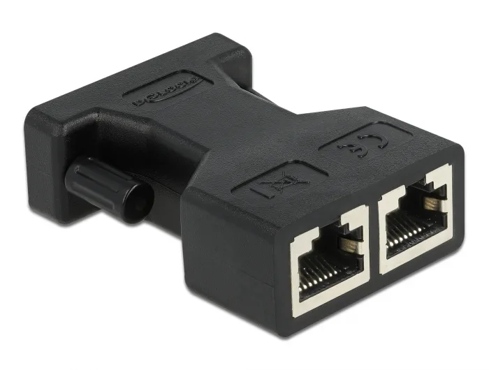 Delock D-Sub 15 Pin Buchse zu 2 x RJ45 Buchse AUI (Attachment Unit Interface) Adapter #2 
