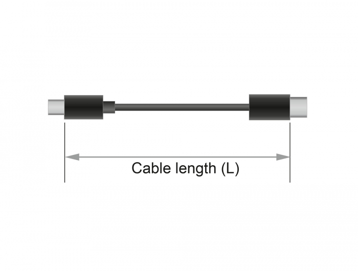 Delock USB 2.0 Kabel Type-C zu Type-C 1 m 3 A