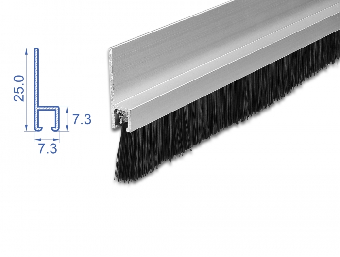 Delock Bürstenstreifen 20 mm mit Alu-Profil gerade - Länge 1 m #3 