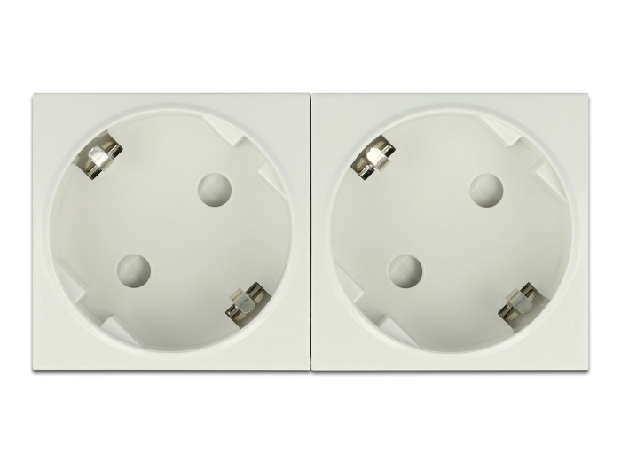 Delock Easy 45 Schutzkontakt-Steckdose 45°-Anordnung 2-fach erweiterbar 45 x 45 mm 5 Stück #2 