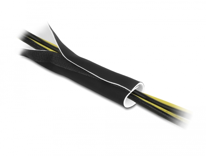 Delock Kabelschlauch Neopren flexibel mit Klettverschluss 3 m x 135 mm schwarz / weiß #3 