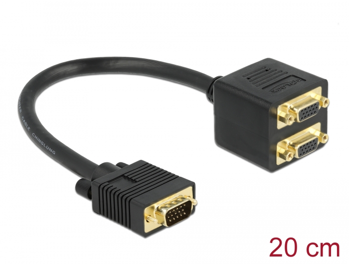 Delock Adapter VGA Stecker zu 2 x VGA Buchse #1 