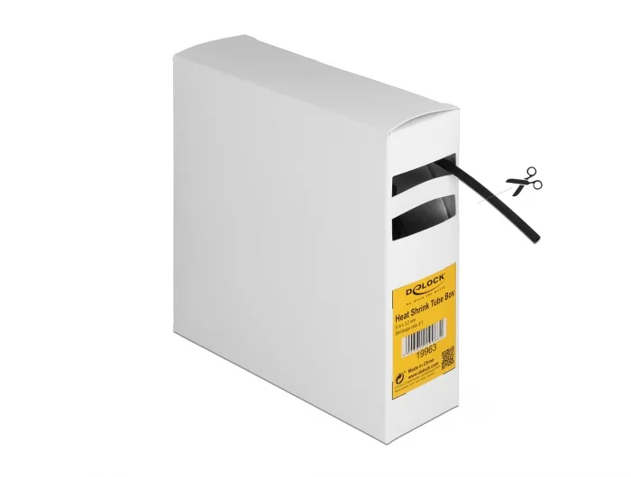 Delock Schrumpfschlauch Box, mit Innenkleber, Schrumpfungsrate 3:1, 5 m x 3,2 mm schwarz #2 