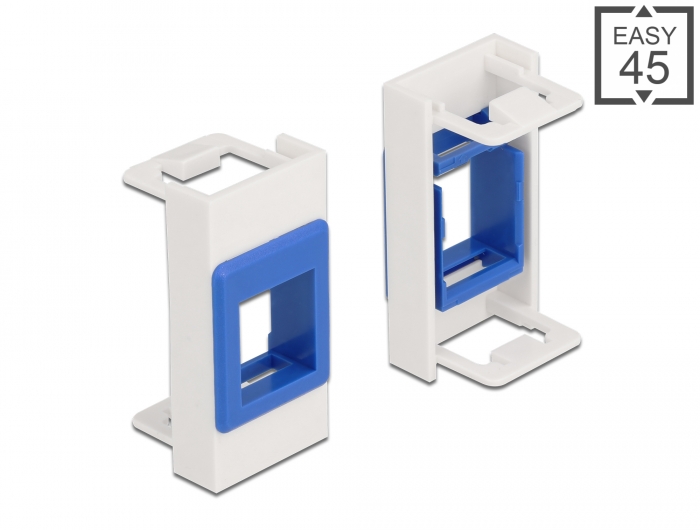 Delock Easy 45 Modul Keystone Halterung 22,5 x 45 mm, weiß / blau #1 