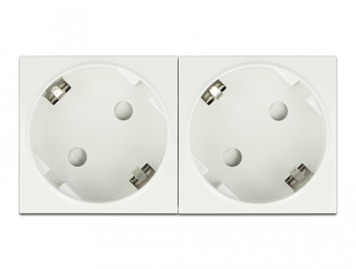 Delock Easy 45 Schutzkontakt-Steckdose 45°-Anordnung 2-fach erweiterbar 45 x 45 mm #2 