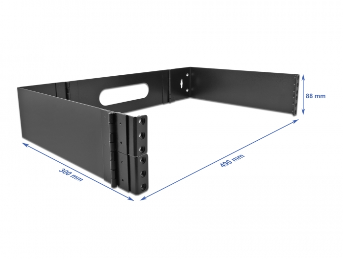 Delock 19″ Wandhalterung 2 HE faltbar schwarz #2 