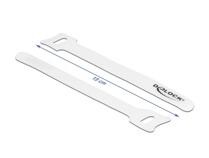 Delock Klett-Kabelbinder L 150 x B 12 mm weiß 10 Stück #2 