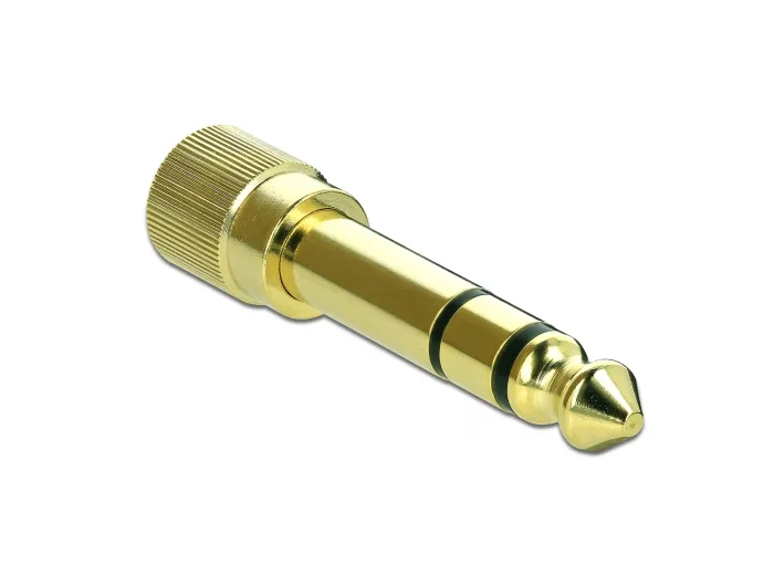 Delock Adapter 6,35 mm Klinkenstecker zu 3,5 mm Klinkenbuchse 3 Pin Metall verschraubbar #2 