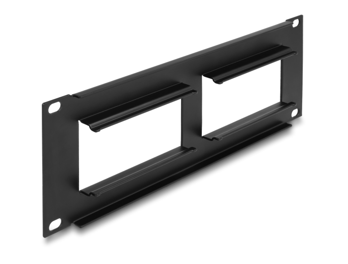 Delock Easy 45 10″ Patchpanel Ausschnitt 2 x 90,5 x 45,2 mm, 2 HE, schwarz #3 