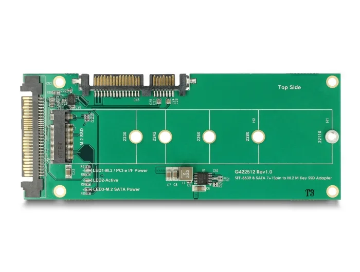 Delock Konverter U.2 SFF-8639 NVMe / SATA 22 Pin > 1 x M.2 Key M #3 