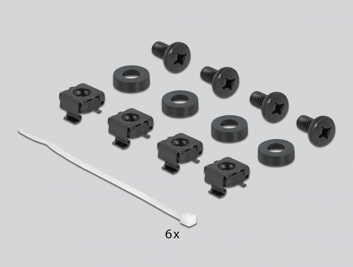 Delock 10″ Kabelmanagement Bürstenleiste mit Kabelbefestigung 1 HE schwarz #4 