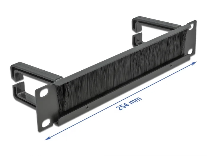 Delock 10″ Kabelmanagement Bürstenleiste mit 2 Bügeln 1 HE schwarz #5 