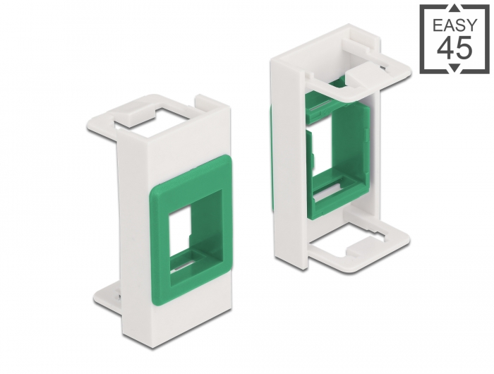 Delock Easy 45 Modul Keystone Halterung 22,5 x 45 mm, weiß / grün #1 