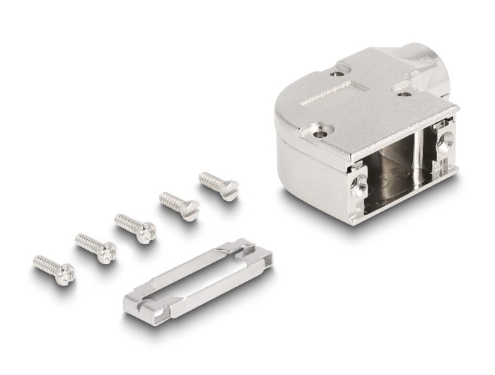 Delock Gehäuse für D-Sub 9 Pin Stecker / Buchse mit Metallhalterung 90° gewinkelt #1 