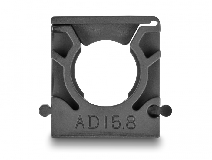 Delock Kabelschlauchhalter mit Verschlussclip 15,8 mm 8 Stück schwarz #3 