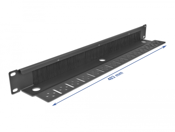 Delock 19″ Kabelmanagement Bürstenleiste mit Kabelbefestigung 1 HE schwarz #2 