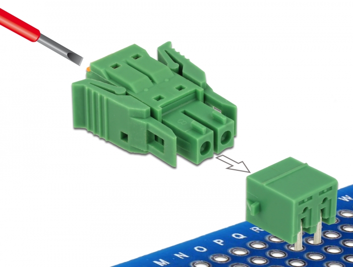 Delock Terminalblock Set für Platine 2 Pin 3,81 mm Rastermaß horizontal #6 