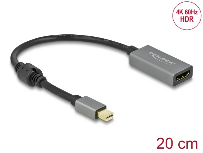 Delock Aktiver mini DisplayPort 1.4 zu HDMI Adapter 4K 60 Hz (HDR) #1 