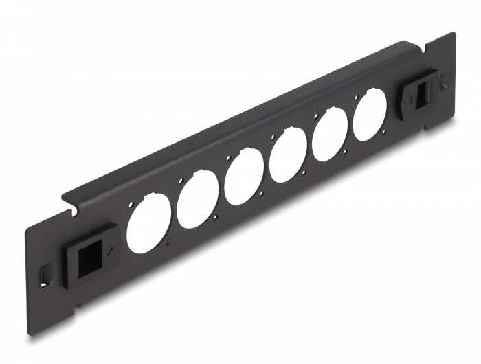 Delock 10″ D-Typ Patchpanel 6 Port werkzeugfrei schwarz #3 