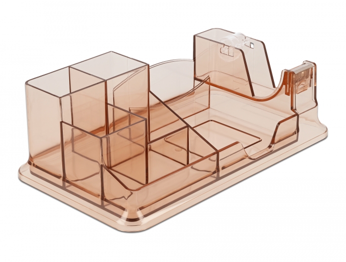 Delock Schreibtisch Organizer transparent / braun #1 