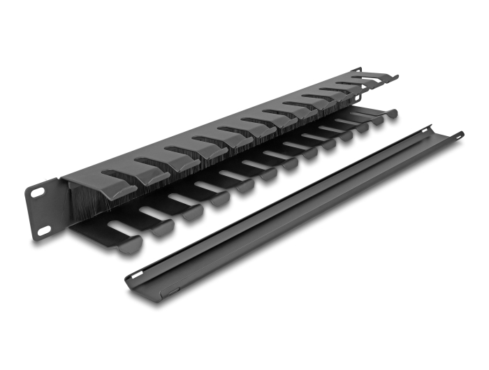 Delock 19″ Kabelmanagement Rangierpanel mit Bürste und 2 Öffnungen 1 HE schwarz #2 