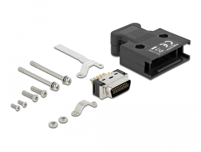 Delock MDR Stecker 20 Pin Lötanschluss mit Gehäuse #1 