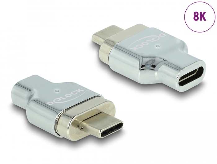 Delock Thunderbolt™ 3 / USB Type-C™ (DP Alt Mode) 8K 30 Hz Magnet Adapter Stecker zu Buchse #1 