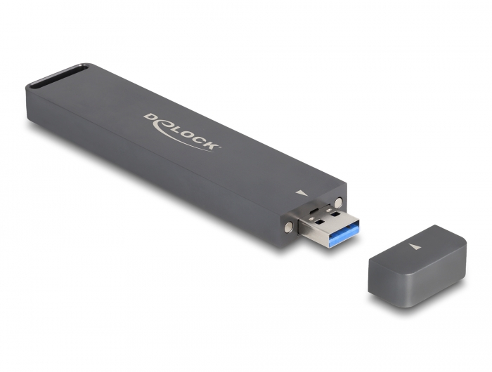 Delock Externes Gehäuse für M.2 NVMe PCIe SSD oder SATA SSD mit USB 10 Gbps Typ-A Stecker #2 